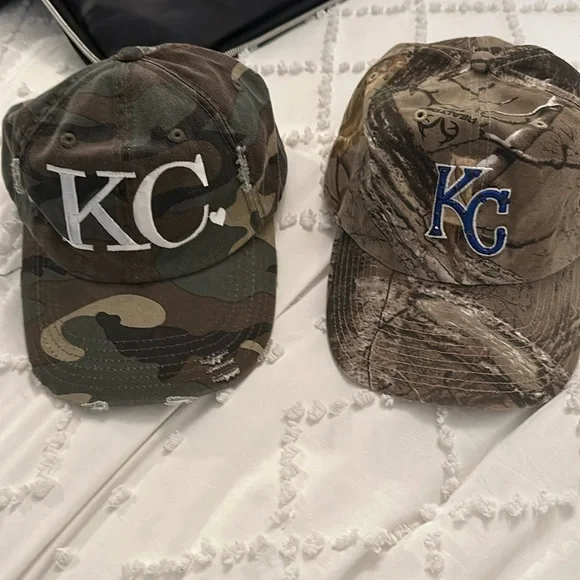 Accessories | Lot Of 2 Kansas City Camouflage Hats Kc Camo 